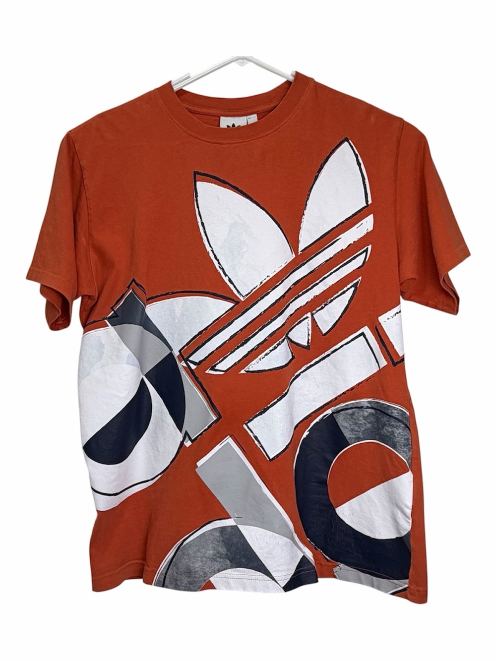 adidas Men’s Rust Short Sleeve Graphic Trefoil Tee Size Large Pre-owned